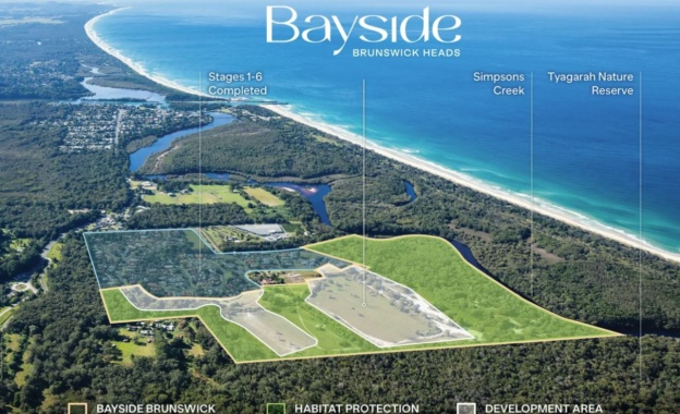 Bayside Brunswick Heads Aerial image